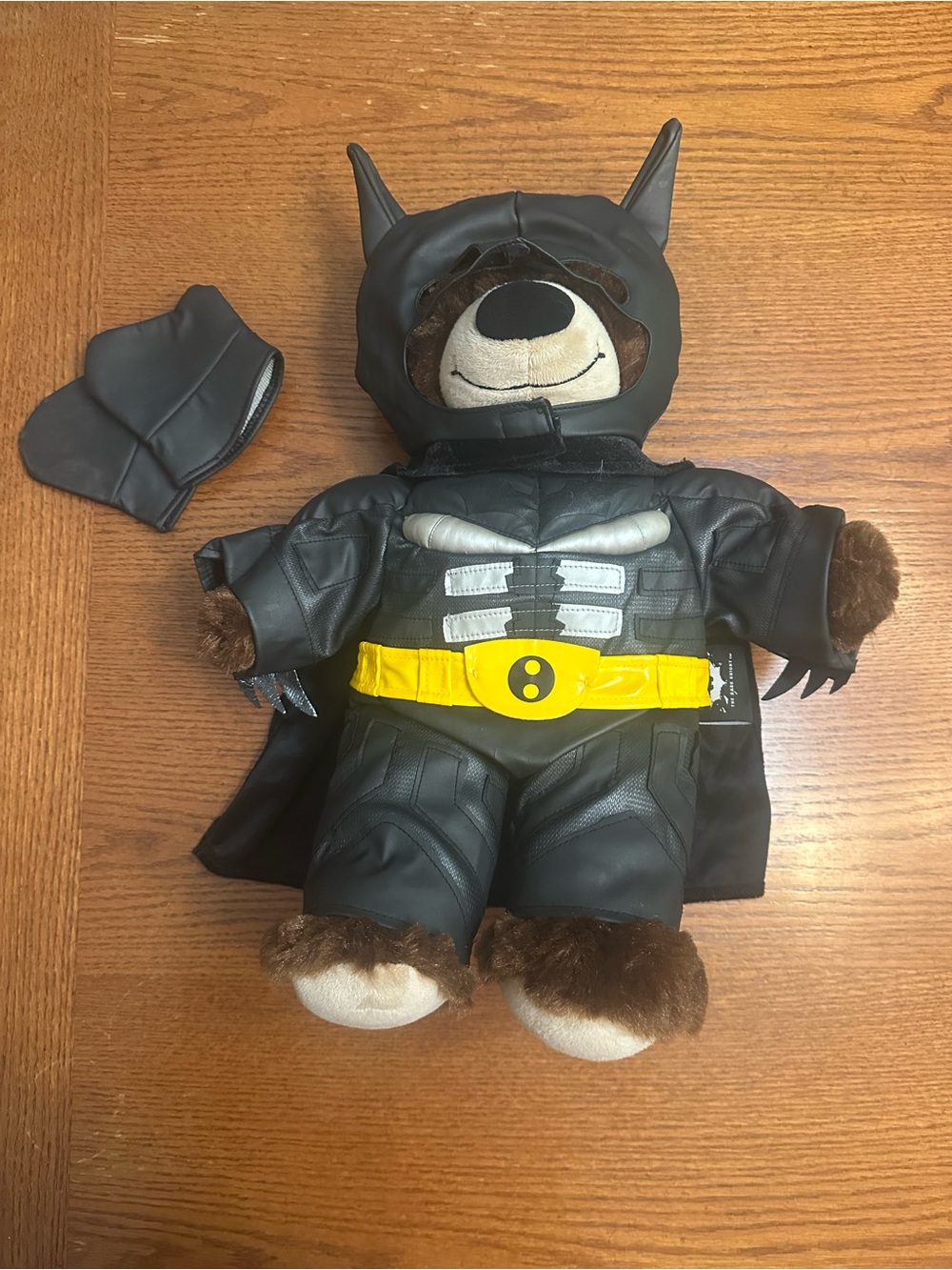Build-A-Bear with Batman Costume with Yellow Belt and gloves